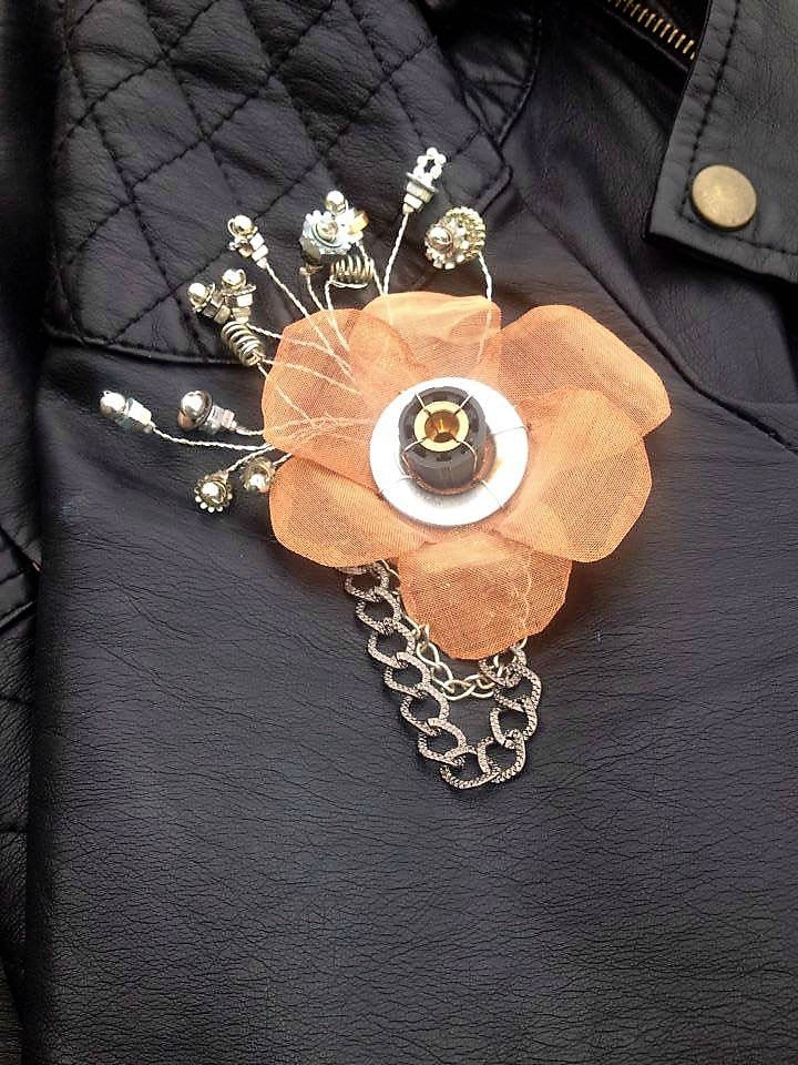 Biker's corsage