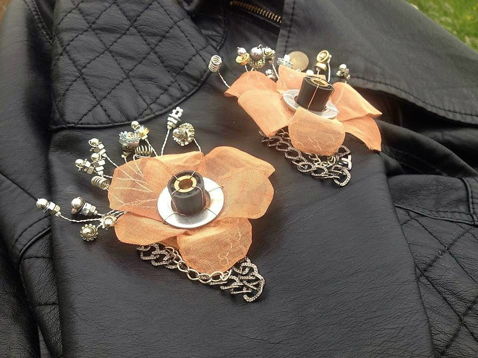 Biker's corsage