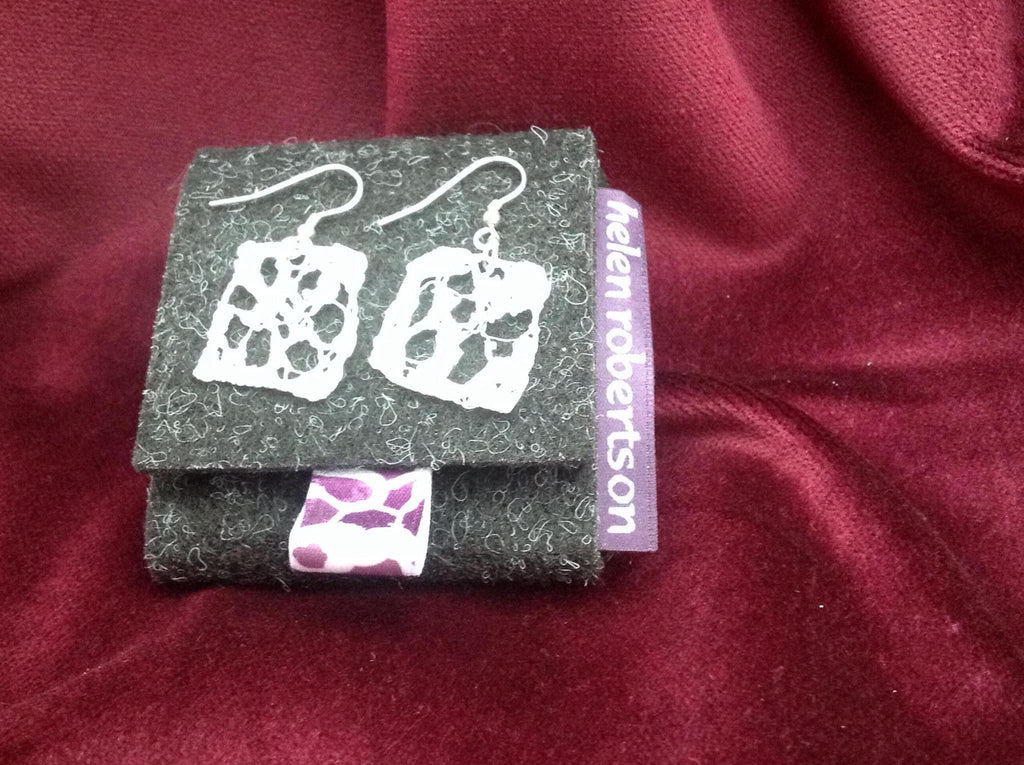 Large Silver Frost Earrings